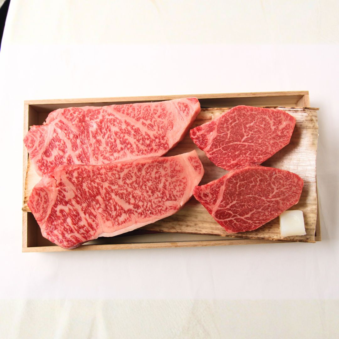 山形県産手ノ子牛 サーロイン・ヒレステーキ食べ比べセット 各2枚