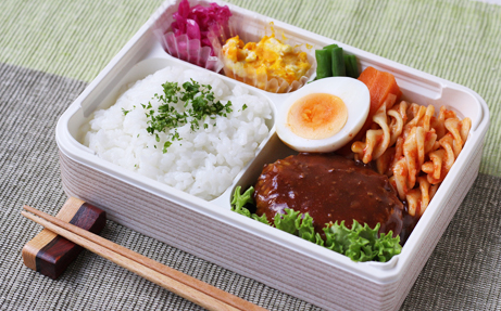 100%ビーフのこだわりハンバーグ弁当