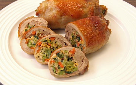 菜の花とクリームチーズのチキンロール